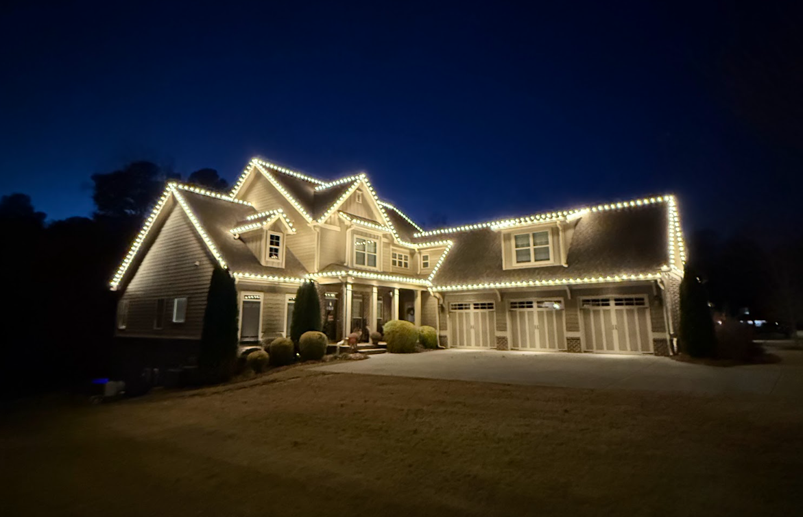 Christmas light install 1
